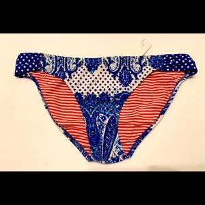 Jessica Simpson Polka Dot & Paisely Bikini Bottom